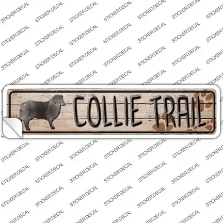 Collie Trail Novelty Narrow Sticker Decal