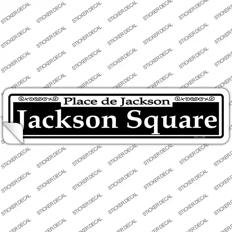 Jackson Square Novelty Narrow Sticker Decal