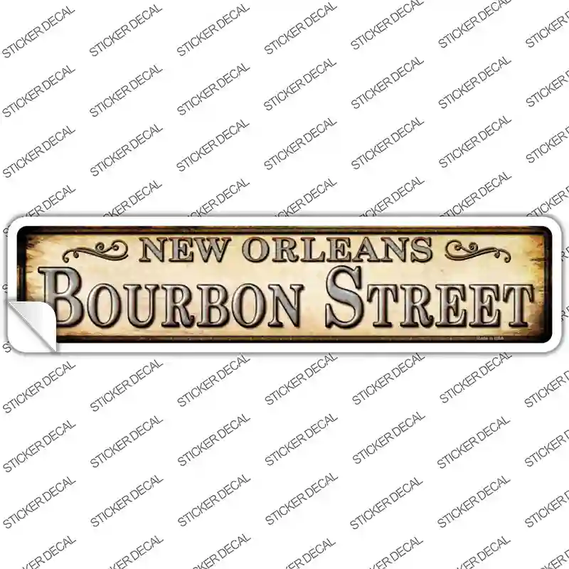 Bourbon Street New Orleans Novelty Narrow Sticker Decal
