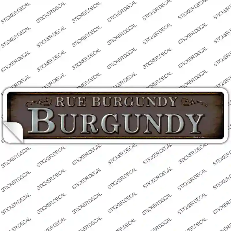 Rue Burgundy Novelty Narrow Sticker Decal