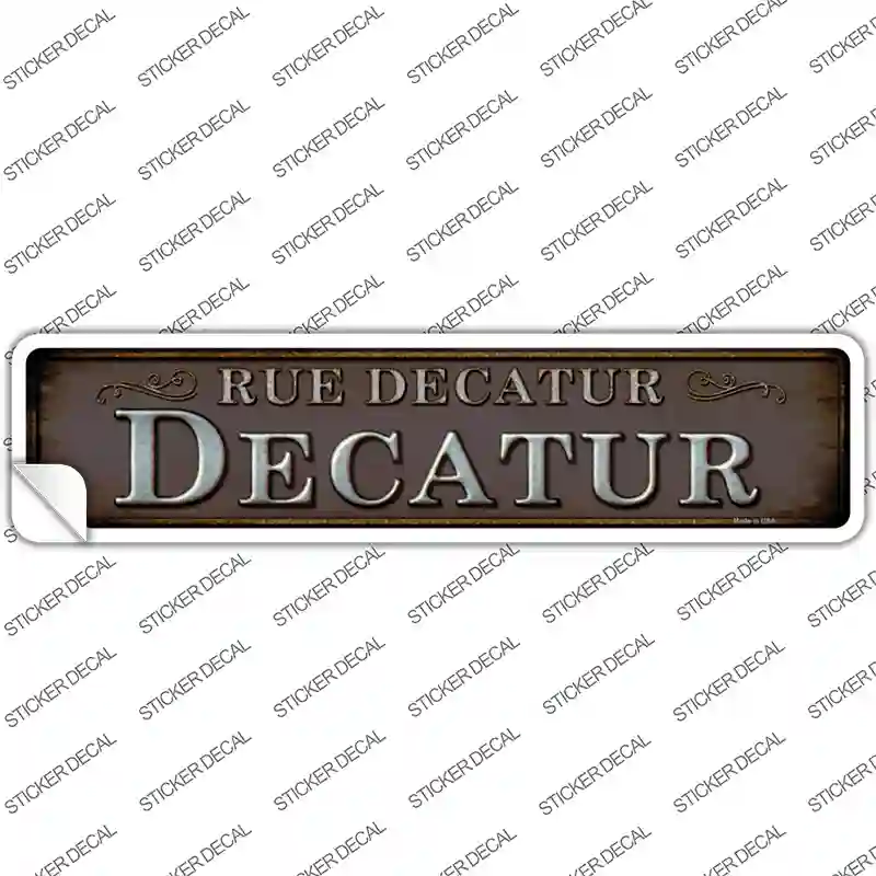 Rue Decatur Novelty Narrow Sticker Decal