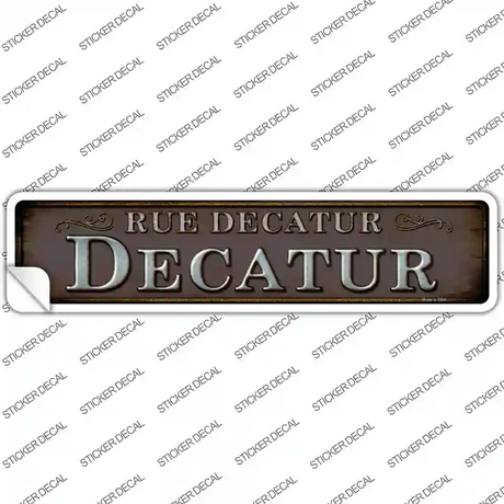 Rue Decatur Novelty Narrow Sticker Decal