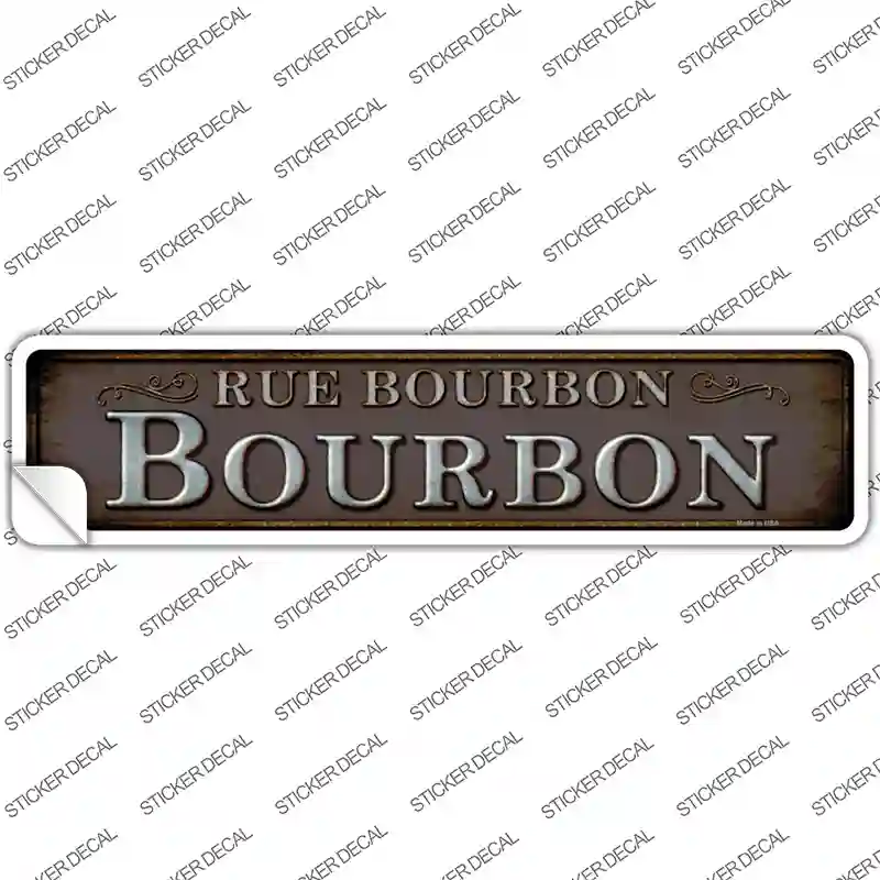 Rue Bourbon Novelty Narrow Sticker Decal