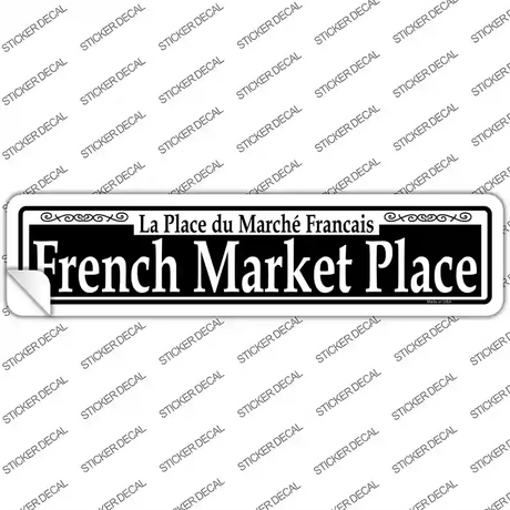 French Market Place Novelty Narrow Sticker Decal