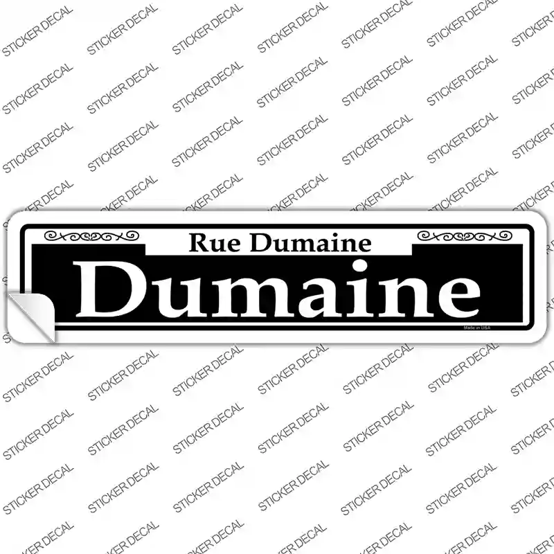 Dumaine Novelty Narrow Sticker Decal