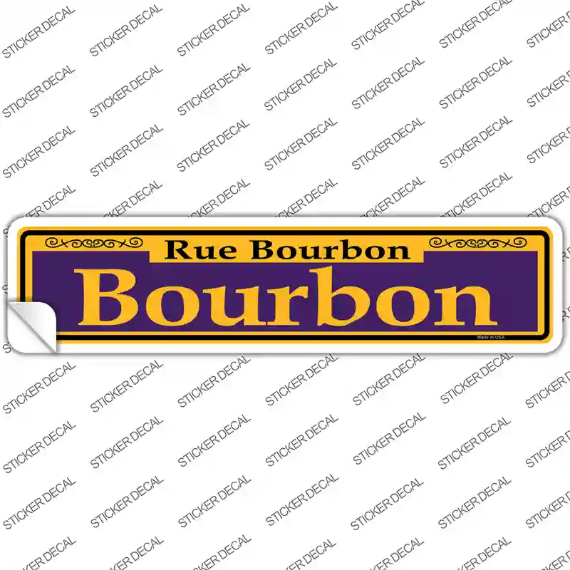 Bourbon Purple Novelty Narrow Sticker Decal