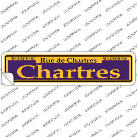 Chartres Purple Novelty Narrow Sticker Decal
