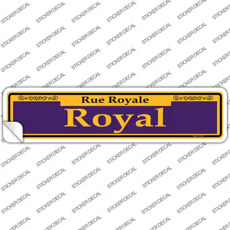 Royal Purple Novelty Narrow Sticker Decal