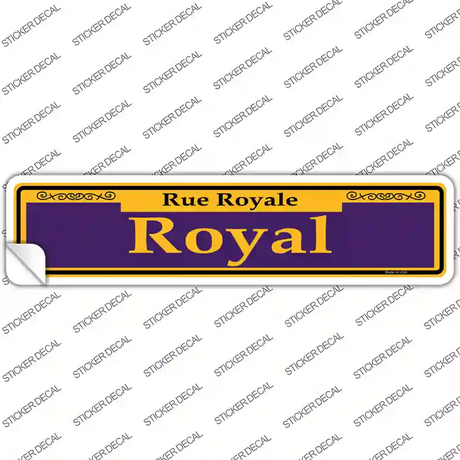 Royal Purple Novelty Narrow Sticker Decal