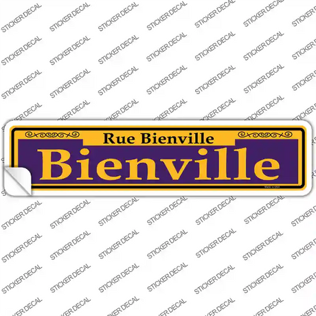 Bienville Purple Novelty Narrow Sticker Decal