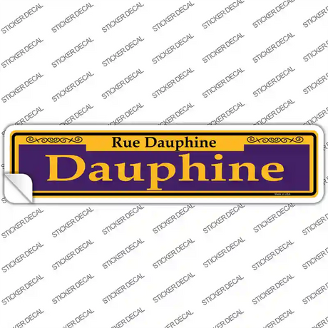 Dauphine Purple Novelty Narrow Sticker Decal
