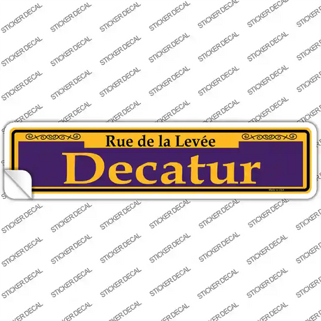 Decatur Purple Novelty Narrow Sticker Decal