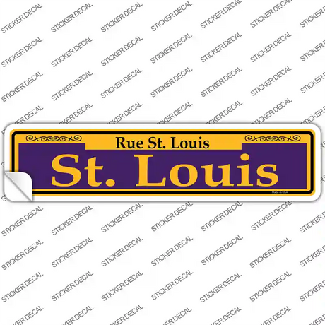 St. Louis Purple Novelty Narrow Sticker Decal