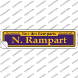 N. Rampart Purple Novelty Narrow Sticker Decal