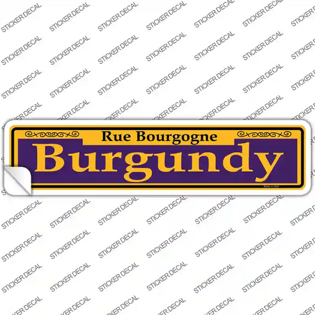 Burgundy Purple Novelty Narrow Sticker Decal