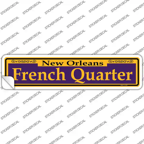 French Quarter Purple Novelty Narrow Sticker Decal