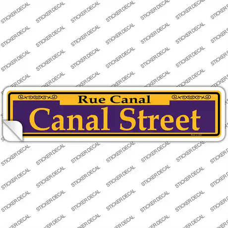Canal Street Purple Novelty Narrow Sticker Decal