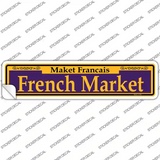 French Market Purple Novelty Narrow Sticker Decal