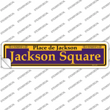Jackson Square Purple Novelty Narrow Sticker Decal