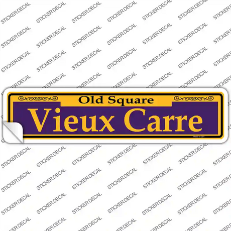 Vieux Carre Purple Novelty Narrow Sticker Decal