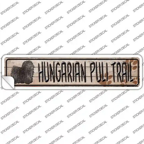 Hungarian Puli Trail Novelty Narrow Sticker Decal