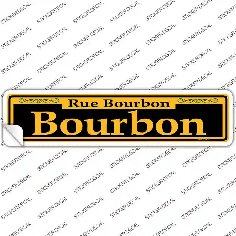 Bourbon Yellow Novelty Narrow Sticker Decal