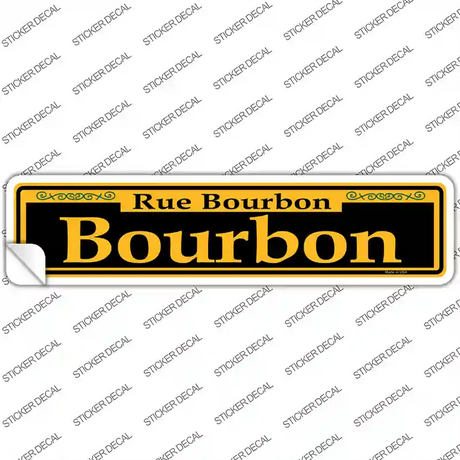 Bourbon Yellow Novelty Narrow Sticker Decal