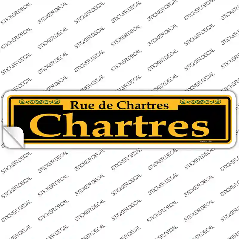 Chartres Yellow Novelty Narrow Sticker Decal