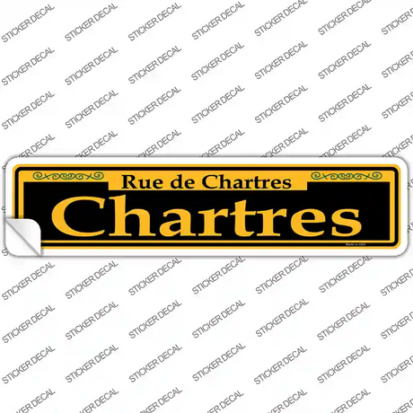 Chartres Yellow Novelty Narrow Sticker Decal