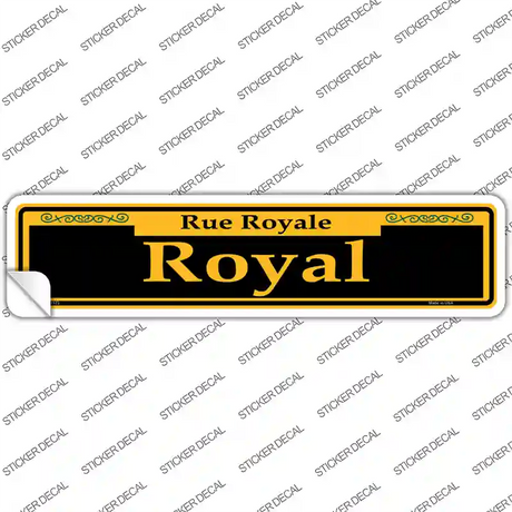 Royal Yellow Novelty Narrow Sticker Decal