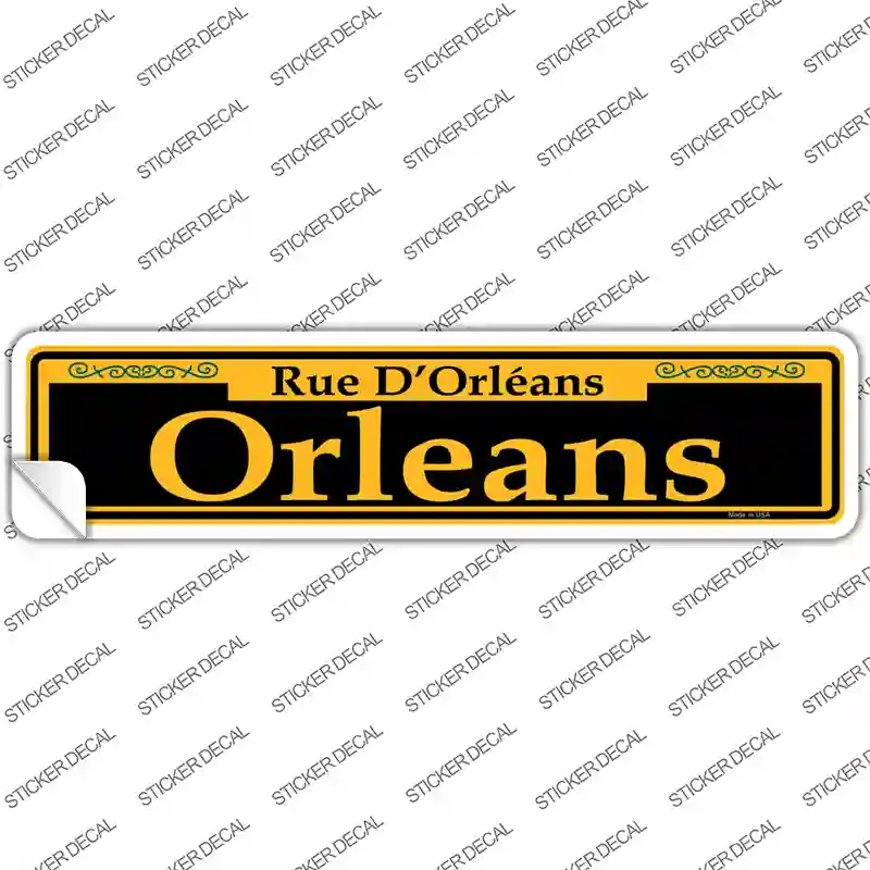 Orleans Yellow Novelty Narrow Sticker Decal