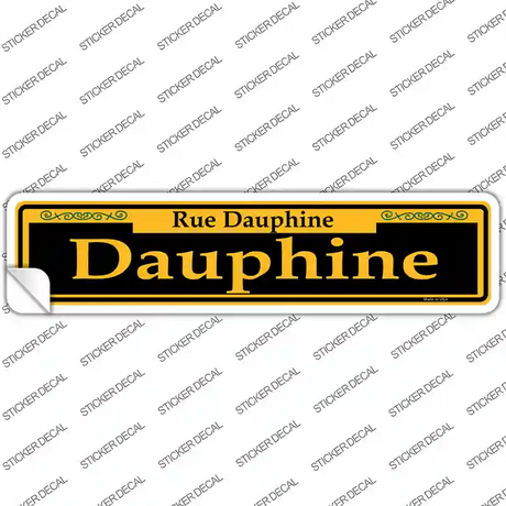 Dauphine Yellow Novelty Narrow Sticker Decal