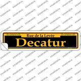 Decatur Yellow Novelty Narrow Sticker Decal