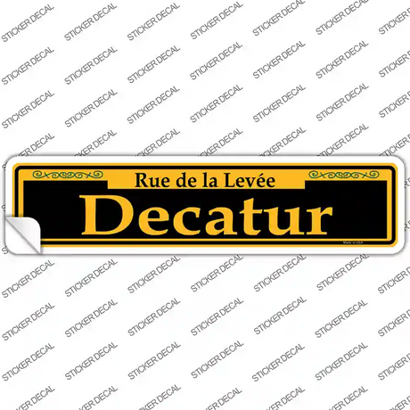 Decatur Yellow Novelty Narrow Sticker Decal