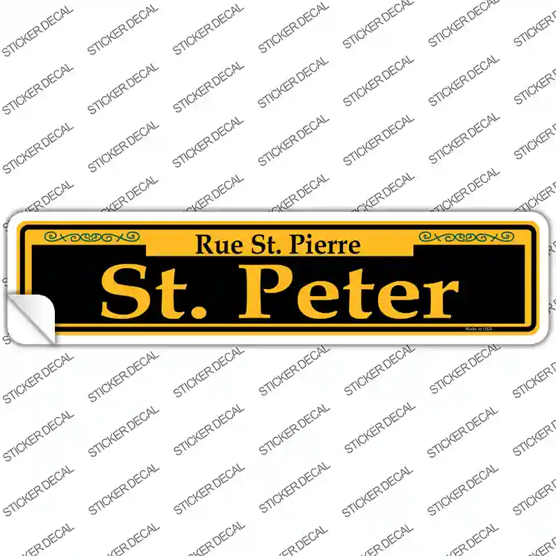 St. Peter Yellow Novelty Narrow Sticker Decal
