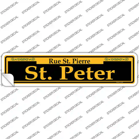 St. Peter Yellow Novelty Narrow Sticker Decal