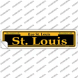 St. Louis Yellow Novelty Narrow Sticker Decal