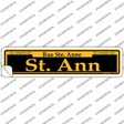 St. Ann Yellow Novelty Narrow Sticker Decal