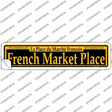 French Market Place Yellow Novelty Narrow Sticker Decal