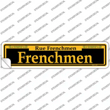 Frenchmen Yellow Novelty Narrow Sticker Decal