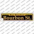 Bourbon St. Yellow Novelty Narrow Sticker Decal