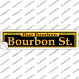 Bourbon St. Yellow Novelty Narrow Sticker Decal