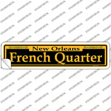 French Quarter Yellow Novelty Narrow Sticker Decal
