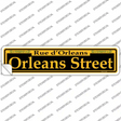 Orleans Street Yellow Novelty Narrow Sticker Decal