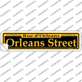 Orleans Street Yellow Novelty Narrow Sticker Decal