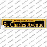 St. Charles Avenue Yellow Novelty Narrow Sticker Decal