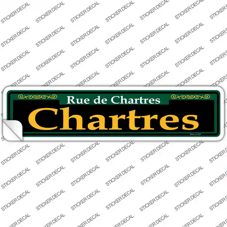 Chartres Green Novelty Narrow Sticker Decal