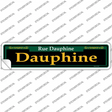 Dauphine Green Novelty Narrow Sticker Decal