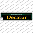 Decatur Green Novelty Narrow Sticker Decal