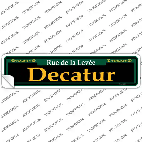 Decatur Green Novelty Narrow Sticker Decal